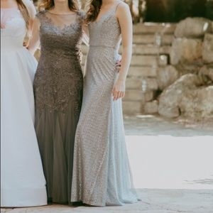 Mori lee silver prom dress or bridesmaid dress